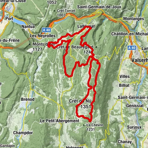 MTB trail 15 - Le grand tour du plateau de Retord - Espace FFC Ain Forestière