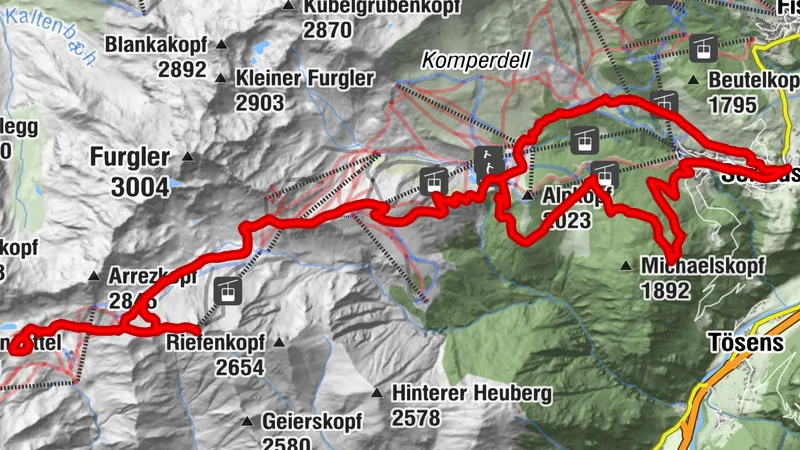 Serfaus - Masner - Pezid - Serfaus