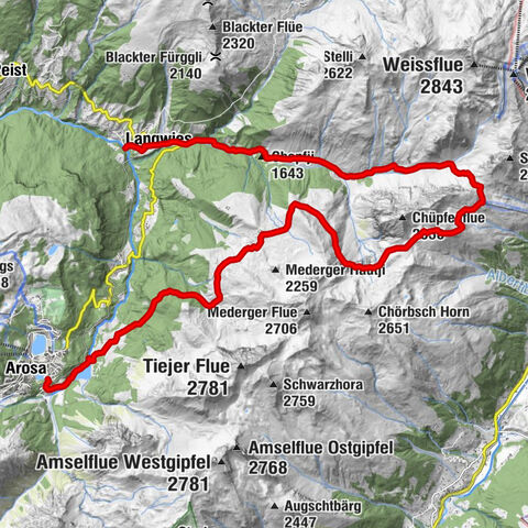 Arosa-Medergen-Tritt-Latschüelfurgga-Strelapass-Davos