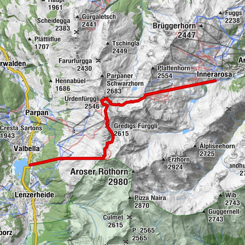 Arosa-Hörnli-Parpaner Rothorn-Lenzerheide