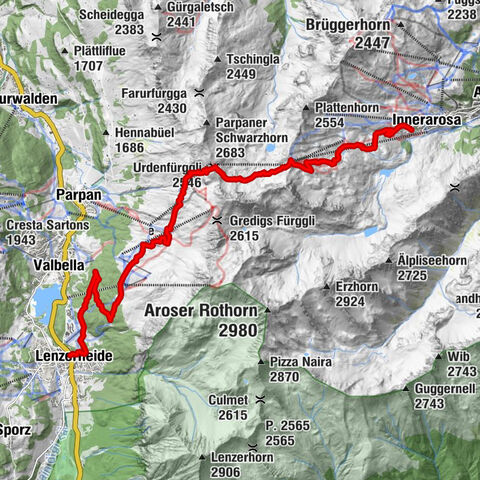 Arosa-Hörnli-Urdenfürrgli-Alp Scharmoin-Lenzerheide