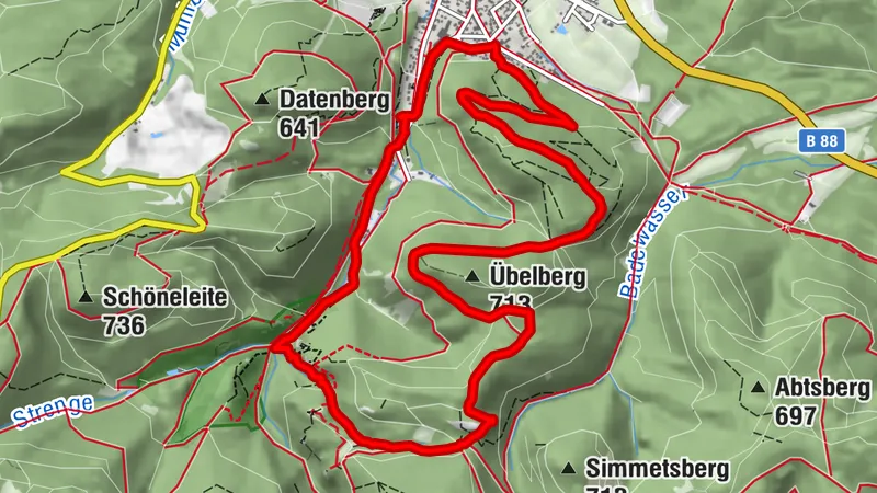 Kneipp terrain hiking trail -red