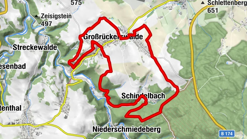 Rund um Großrückerswalde - 19 km