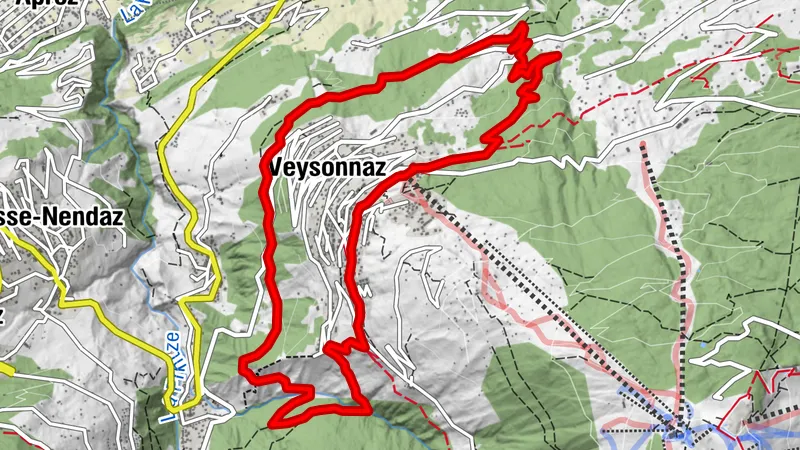 Hike Bisse de Vex - Les Fontanets - Bisse de Salins