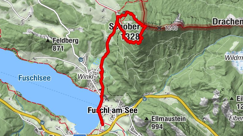 Fuschl: Ruine Wartenfels - Schober - Frauenkopf