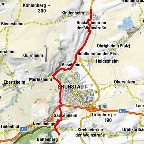Palatinate Almond Route stage 01 from Bockenheim to Kleinkarlbach