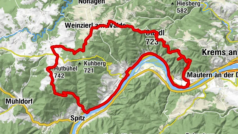 Pfarrkirche Unterloiben -Spitz-Mieslingtal-Himberg-Weinzierl-Weiglwarte-Fesselhütte-Unterloiben