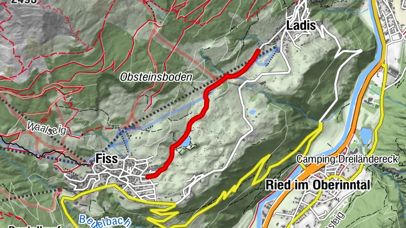 Wiesenweg nach Ladis