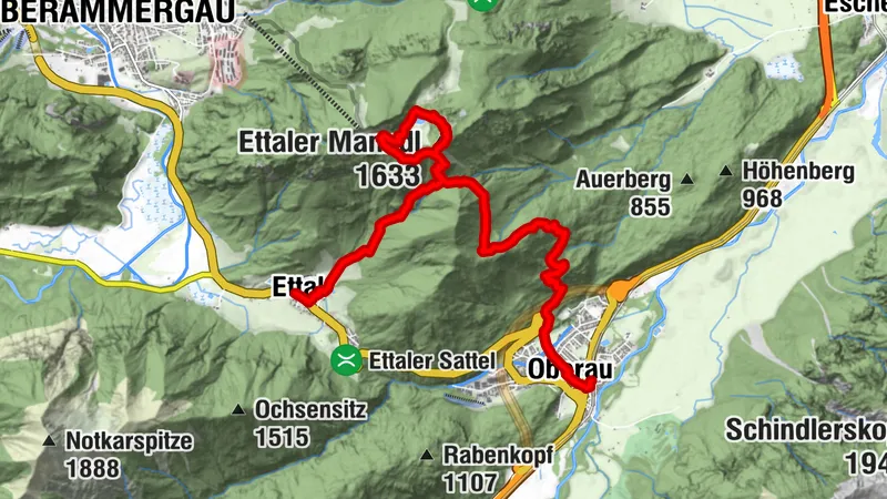 Ettal - Ettaler Manndl - Oberau