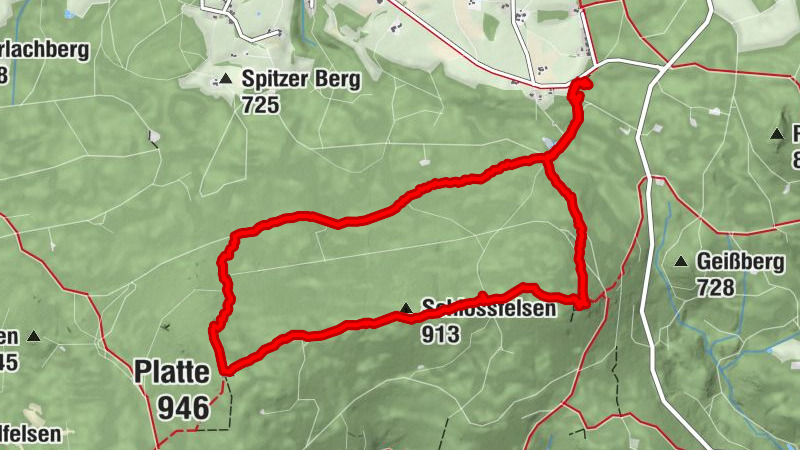 Oberpfalz-Turm und Ruine Weißenstein über Gratweg
