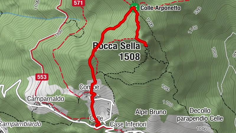 Rocca Sella per il Colle dell'Arponetto