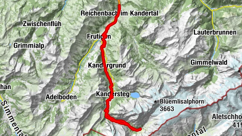 Mülenen, Frutigen, Kandersteg, Gasterntal, Heimritz, Retour