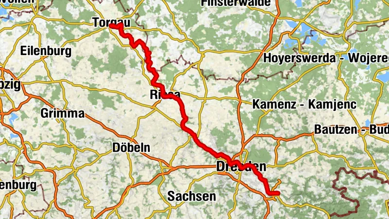 Elberadweg - Teilabschnitt Dresden Elbland - rechtselbisch