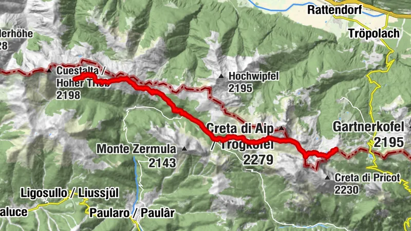 Goldtoni - Alpenbogen A164 Rifugio Piedro Fabiana - Nassfeld