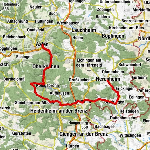 Ostalb-Radrunde - Etappe 1 - Aalen-Neresheim