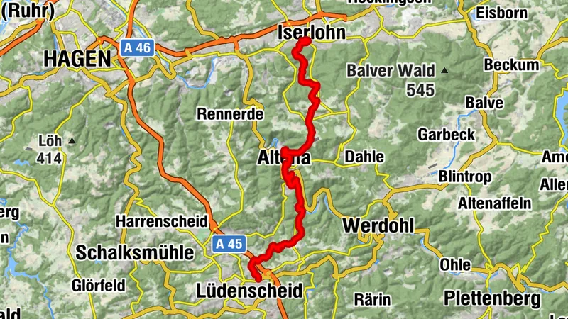 Drahthandelsweg Lüdenscheid-Altena-Iserlohn