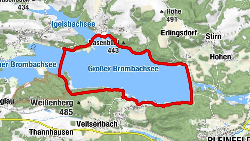 Rundweg grosser Brombachsee