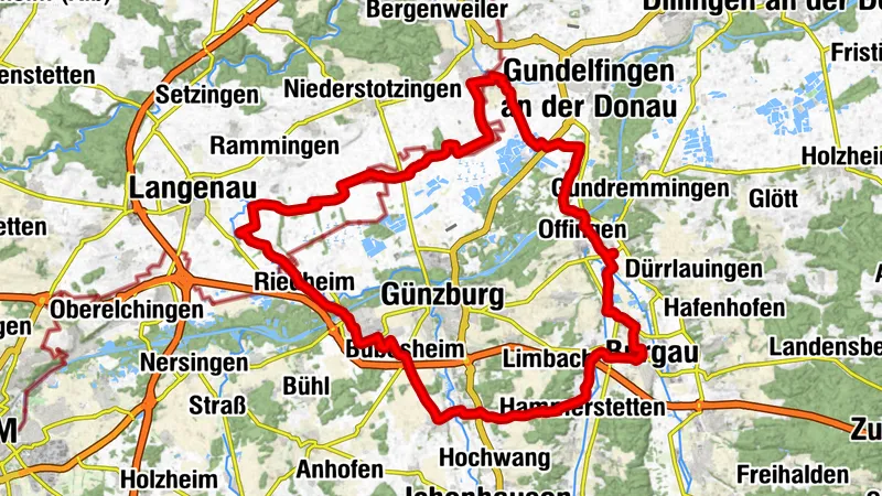 Radtour von Bächingen zum Mittagstisch und Café 2 - 67,8 km, 161 hm