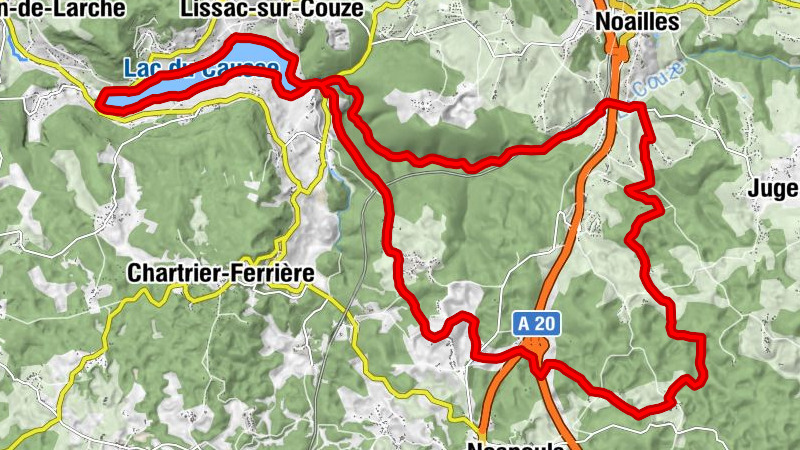 Causse Saillant Mountain Bike Base - circuit 10: The Gouffre de La Fage