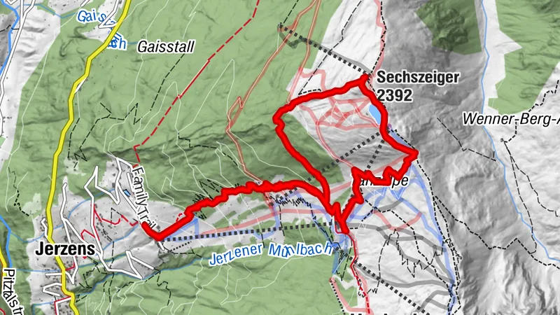 Sechszeiger Rundkurs von Hochzeiger Bahn (Talstation)