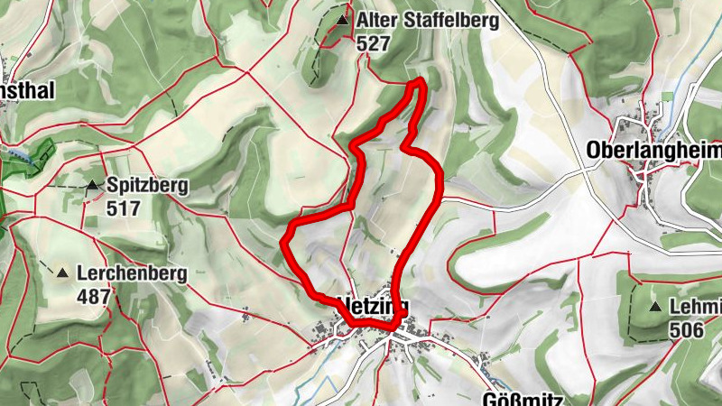 Uetzinger Panoramaweg Bad Staffelstein, Deutschland