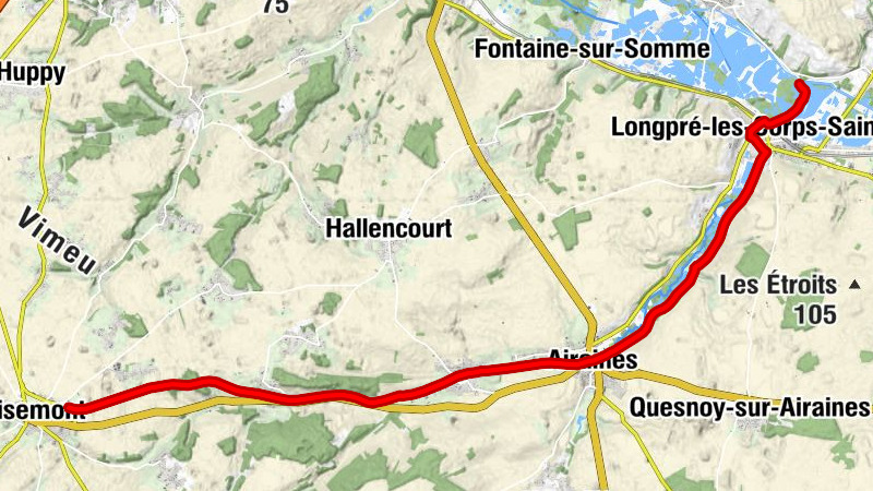 MTB route - Greenway from Vimeu to Airaines