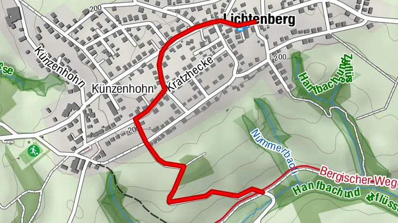 Zuweg Hennef-Lichtenberg
