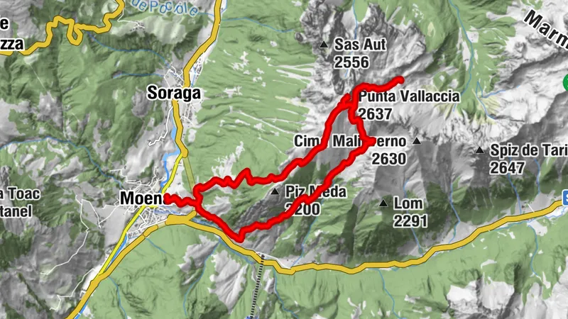 Moena - Someda - Pianac - Punta Vallaccia