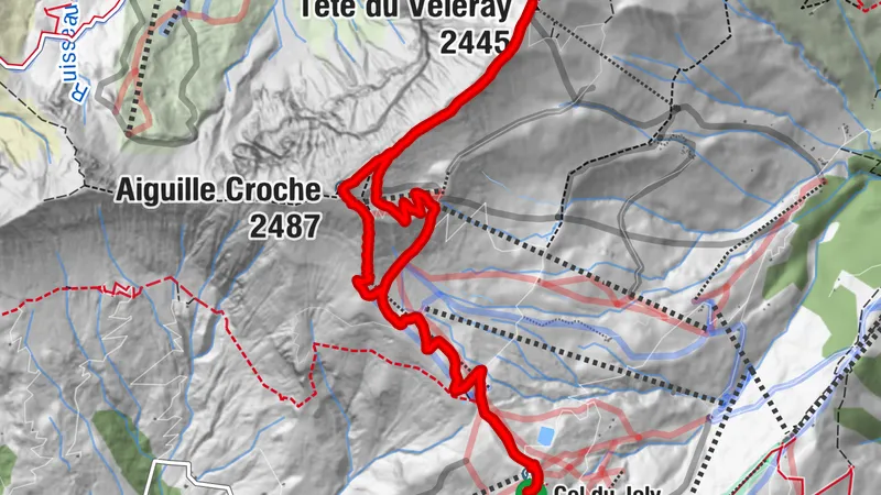 Aiguille croche depuis le col du joly