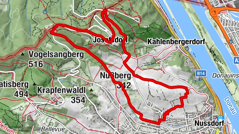 Stadtwanderweg 1 Kahlenberg (lt. Beschilderung)