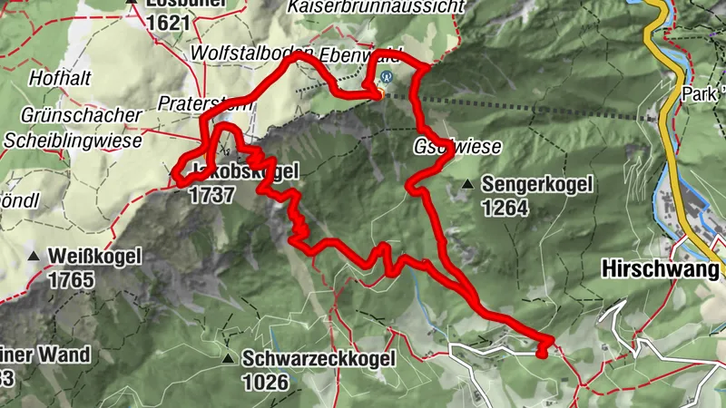 Törlweg - Jakobskogel (Rax) - Gsolhirnsteig