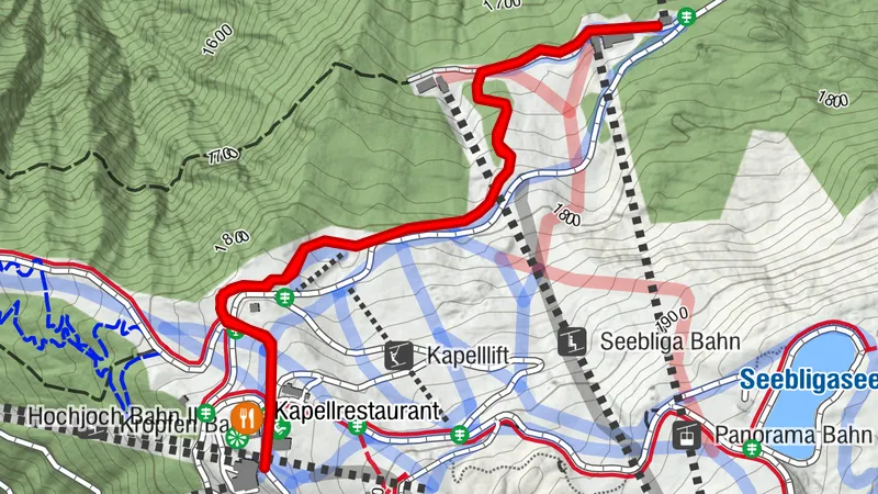 Silbertal - Kapell Bahn - Alpe Vorderkapell - Kapellrestaurant