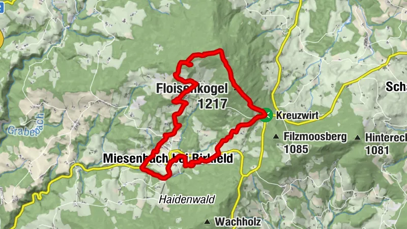 Rundweg Miesenbach Eishütte - Wildwiesenwarte / Steiermark