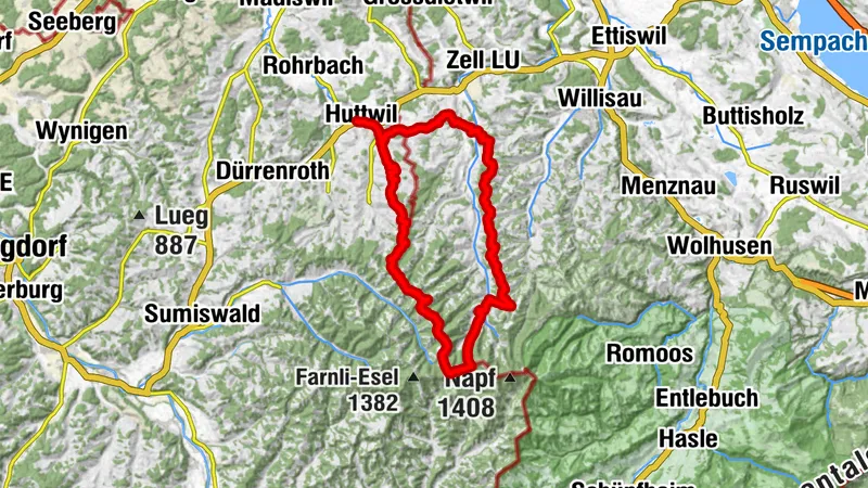 Mountainbike Rundweg Huttwil