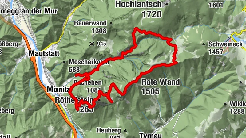 Bärenschützklamm – Rote Wand – Röthelstein – Drachenhöhle