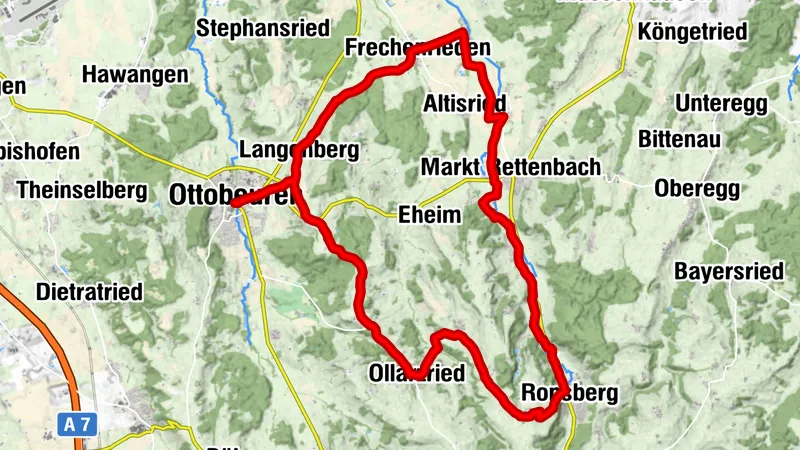 Across hill meadows through the eastern Günztal - Ottobeuren's east