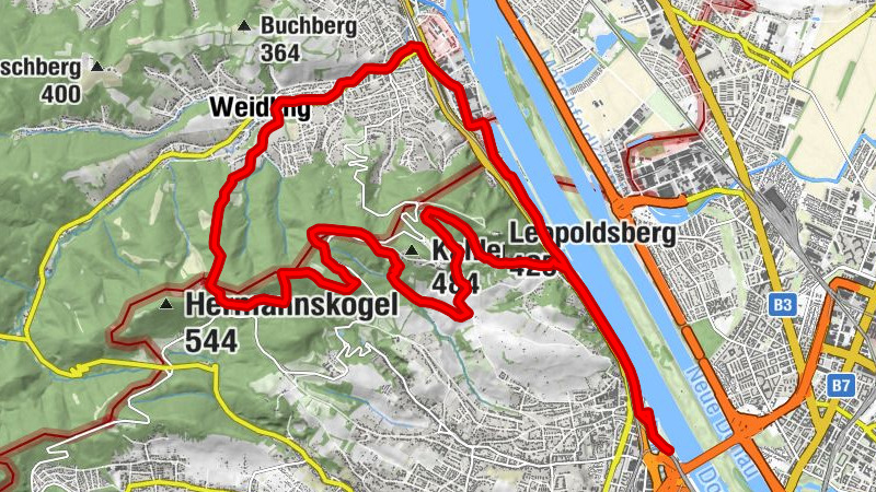 Weidling - Kahlenberg - Waldbachsteig