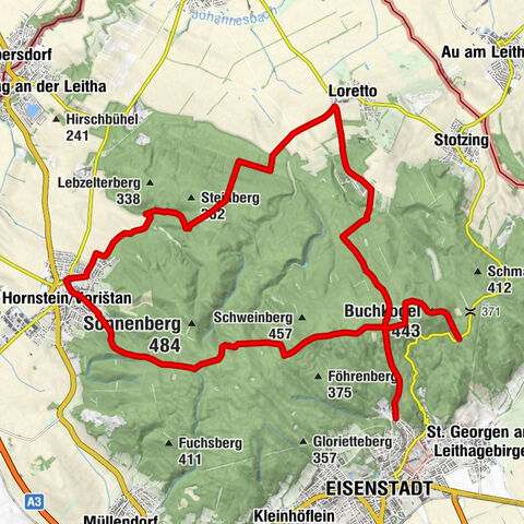 MTB Bäckersteig route