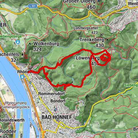 Kleine Runde Breiberge, Löwenburg, Tretschbachtal