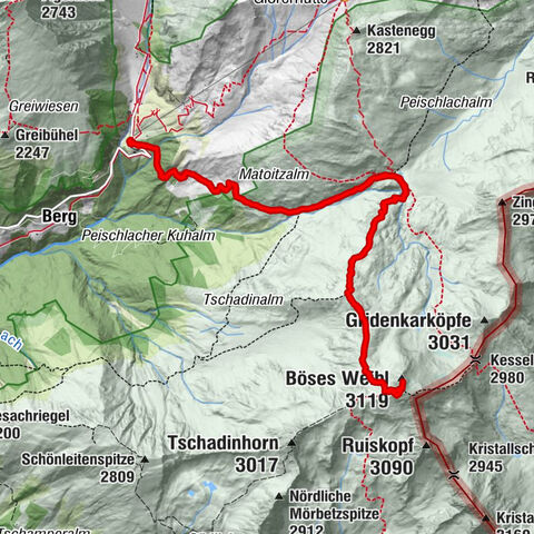 Böses Weibele, 3119m, Lucknerhaus