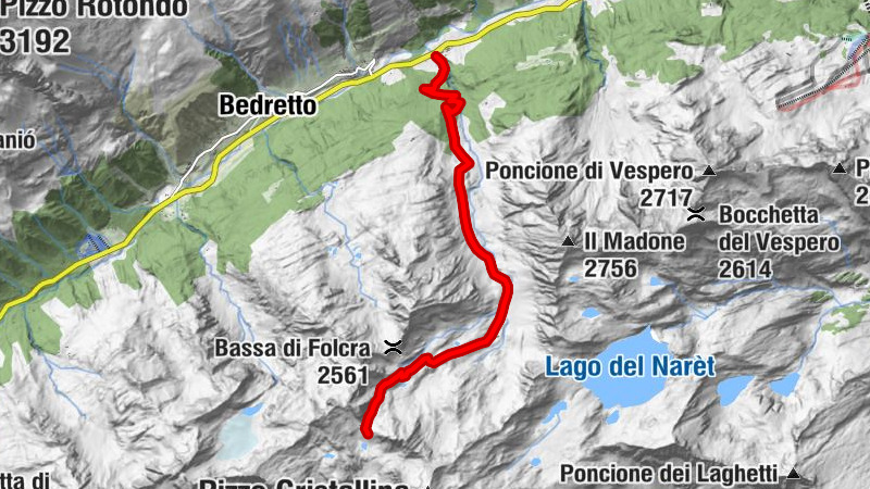 Ossasca - Cristallinahütte