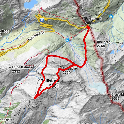 Circular hike Furka Pass-Tällistock