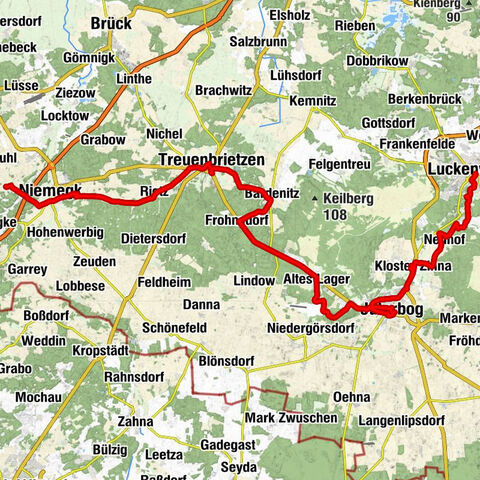 Radtour Lühnsdorf nach Luckenwalde