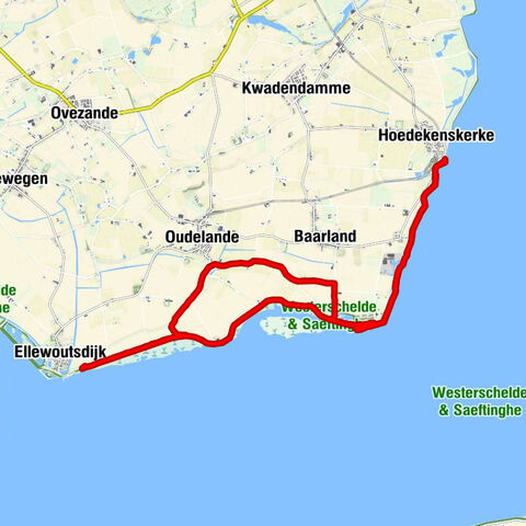 Van Ellewoutsdijk naar Hoedekenskerke.