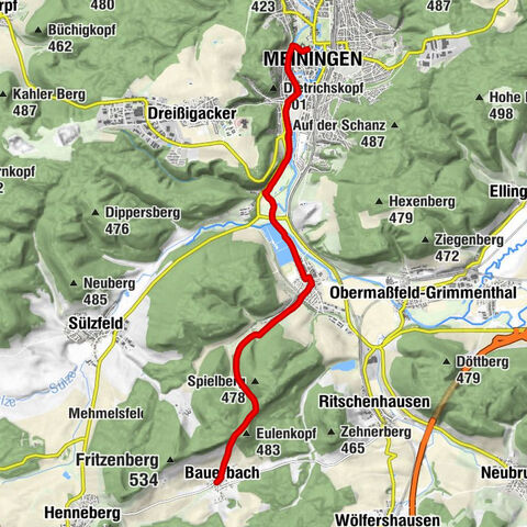 Schiller Hiking Route - Meiningen - Bauerbach