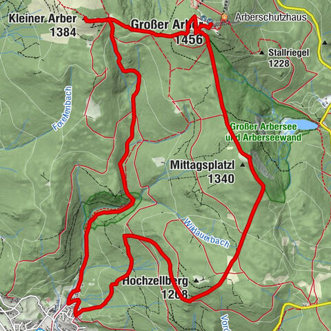 Bodenmais-Kl. Arber-Großer Arber-Mittagsplatzl-Bodenmais