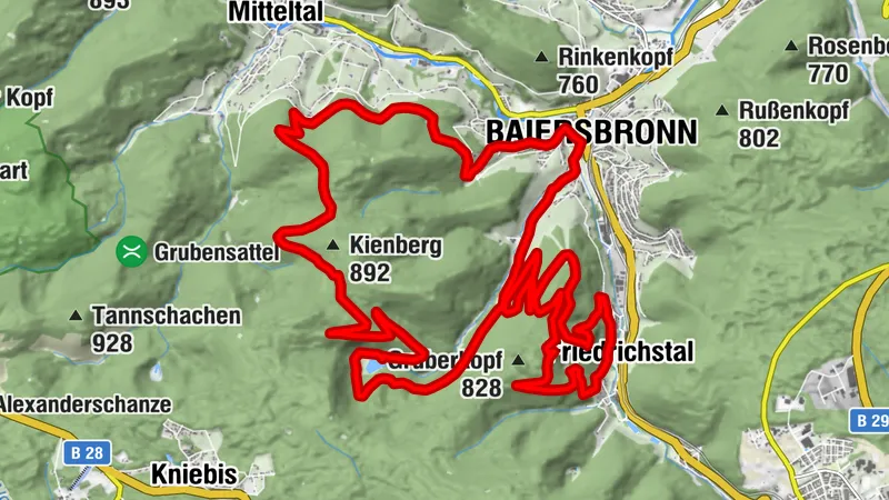 Baiersbronn T1 Stöckerkopf Tour - Shortcut 2 Höllkopf