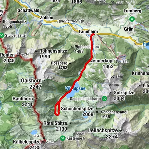 From Tannheim to the Vilsalpsee