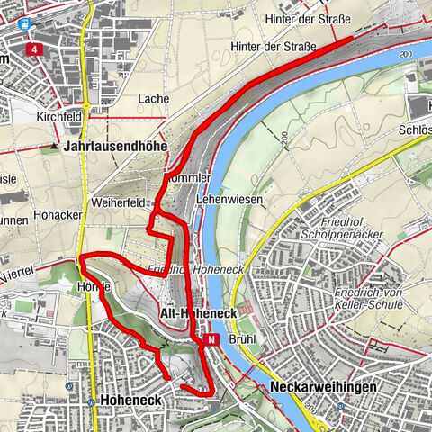 Über den Weinbergen zwischen Hoheneck und Benningen Ludwigsburg, Deutschland